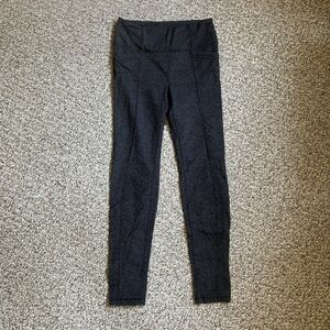 Athleta Womens Gray Print Leggings Size S Small Pockets Stretch Ankle Athletic